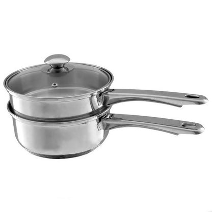 1.5 Quart Stainless-Steel Double Boiler Pot 3 Piece Set