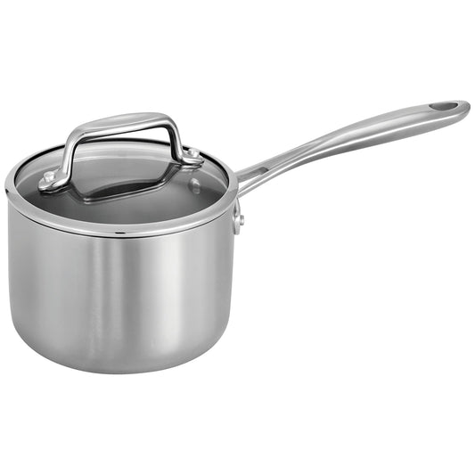 Tri-Ply Clad 1.5 Qt Covered Stainless Steel Sauce Pan