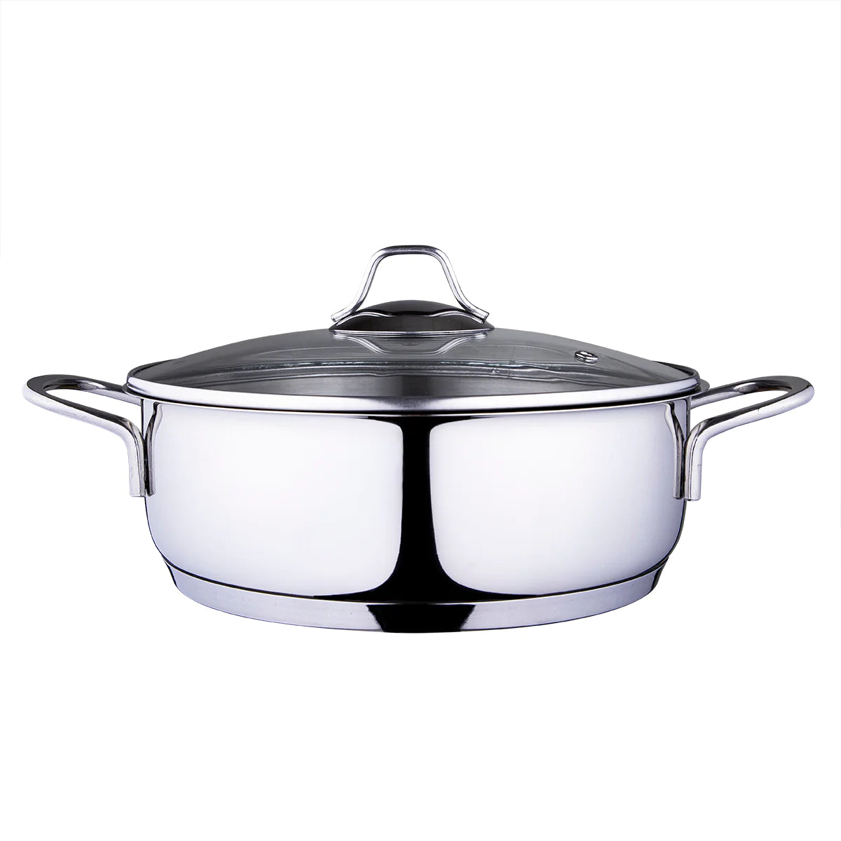 Serenk Modernist Stainless Steel Saute Pan, 24 Cm