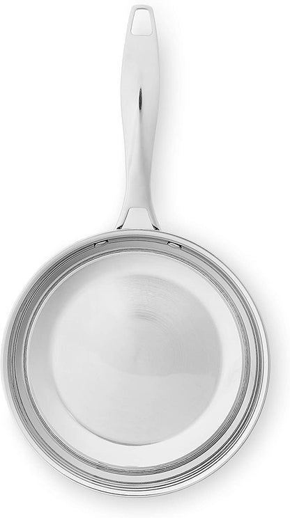 2-Piece Oven Safe, Riveted Handle Frying Pan - Silver, 8-Inch & 10-Inch